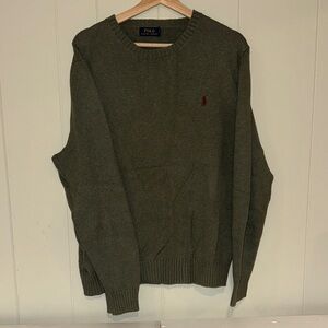 Polo by Ralph Lauren Men's Olive Crewneck Sweater